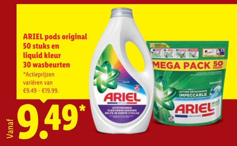 Ariel   wasmiddel folder aanbieding bij  Lidl - details