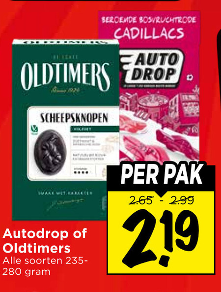 Autodrop   snoep, drop folder aanbieding bij  Vomar - details