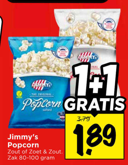 jimmys   popcorn folder aanbieding bij  Vomar - details