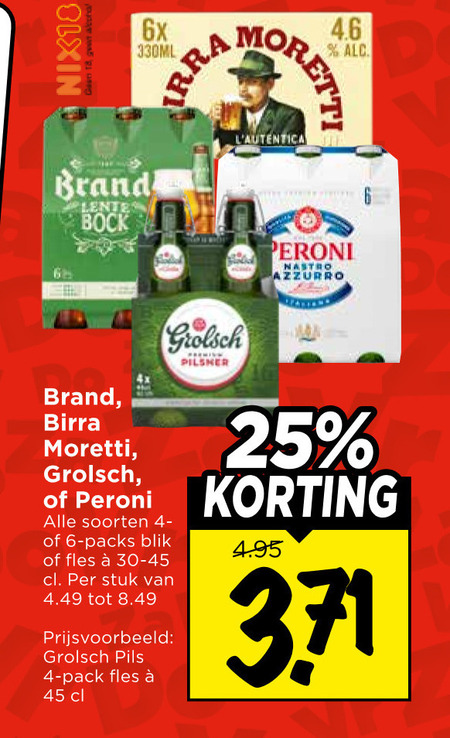 Grolsch   blikje bier folder aanbieding bij  Vomar - details