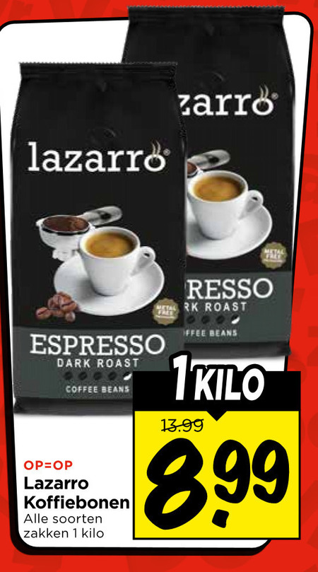 Lazarro   koffiebonen folder aanbieding bij  Vomar - details
