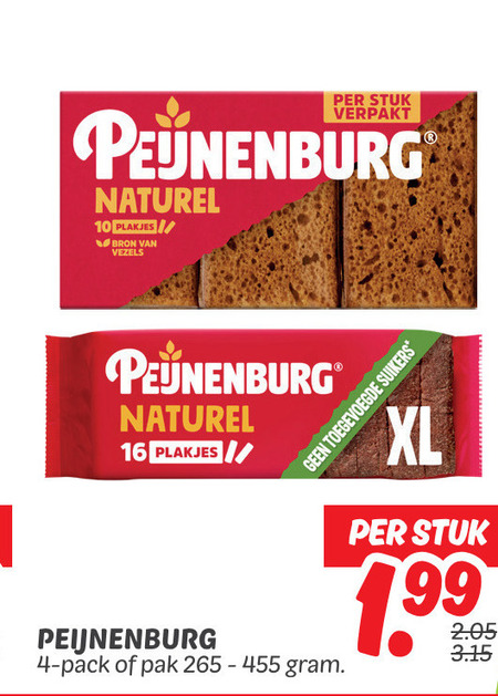Peijnenburg   ontbijtkoekreep, ontbijtkoek folder aanbieding bij  Dekamarkt - details
