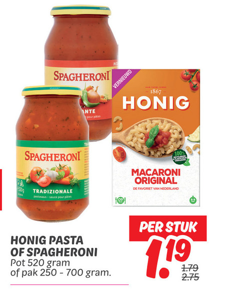 Spagheroni   pastasaus, pasta folder aanbieding bij  Dekamarkt - details