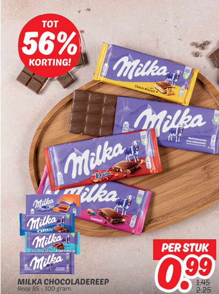 Milka   chocolade folder aanbieding bij  Dekamarkt - details