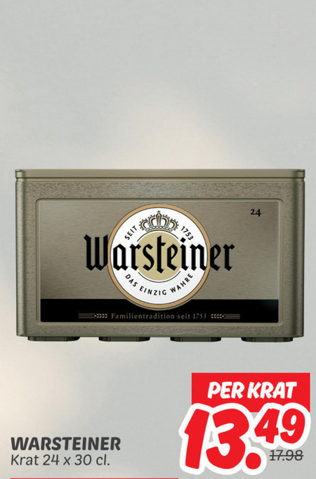 Warsteiner   krat bier folder aanbieding bij  Dekamarkt - details