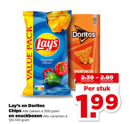 Doritos   chips folder aanbieding bij  Plus - details