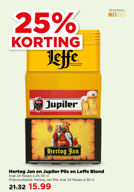 Leffe   krat bier folder aanbieding bij  Plus - details