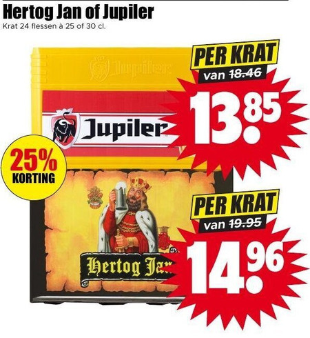 Hertog Jan   krat bier folder aanbieding bij  Dirk - details