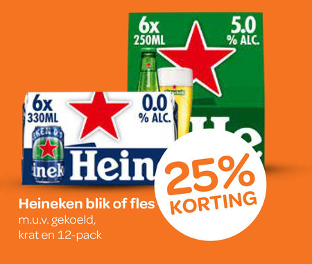 Heineken   blikje bier folder aanbieding bij  Spar - details