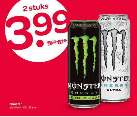 Monster   energiedrank folder aanbieding bij  Spar - details