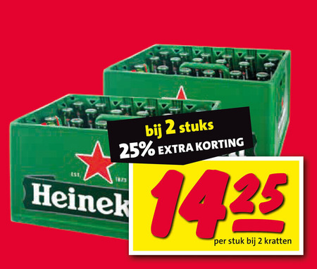 Heineken   krat bier folder aanbieding bij  Nettorama - details