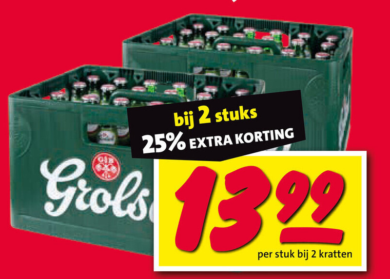 Grolsch   krat bier folder aanbieding bij  Nettorama - details