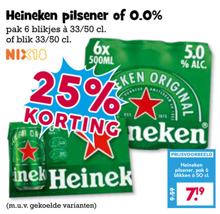 Heineken   blikje bier folder aanbieding bij  Boons&nbsp;Markt - details