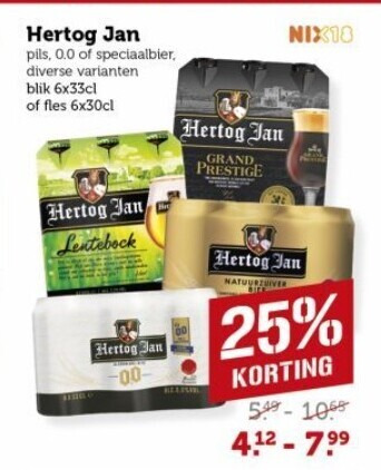 Hertog Jan   blikje bier folder aanbieding bij  Coop - details