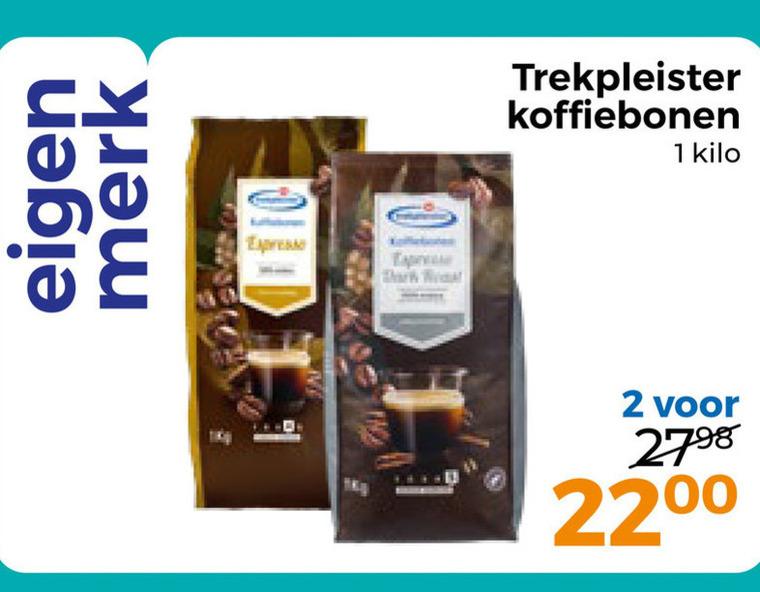 Trekpleister Huismerk   koffiebonen folder aanbieding bij  Trekpleister - details