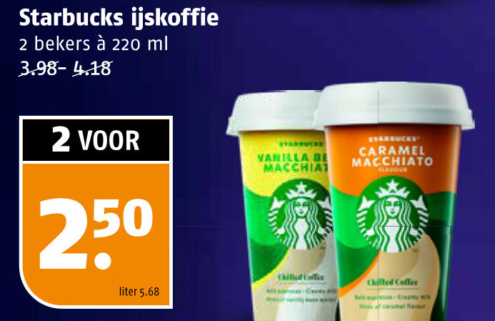 Starbucks   ijskoffie folder aanbieding bij  Poiesz - details