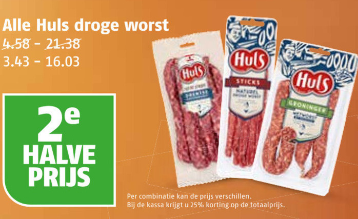 Huls   droge worst folder aanbieding bij  Poiesz - details