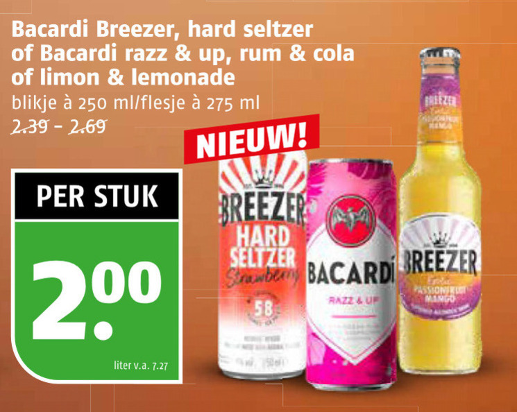 Bacardi   hard seltzer folder aanbieding bij  Poiesz - details
