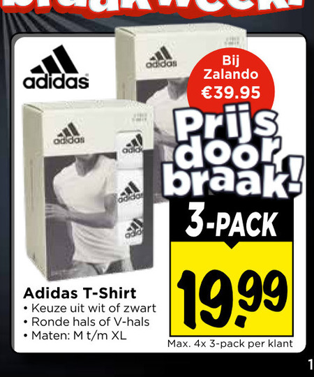 Adidas   heren t-shirt folder aanbieding bij  Vomar - details
