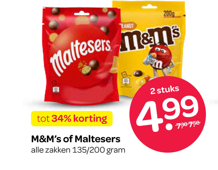M en Ms   chocoladepindas, chocolade folder aanbieding bij  Spar - details