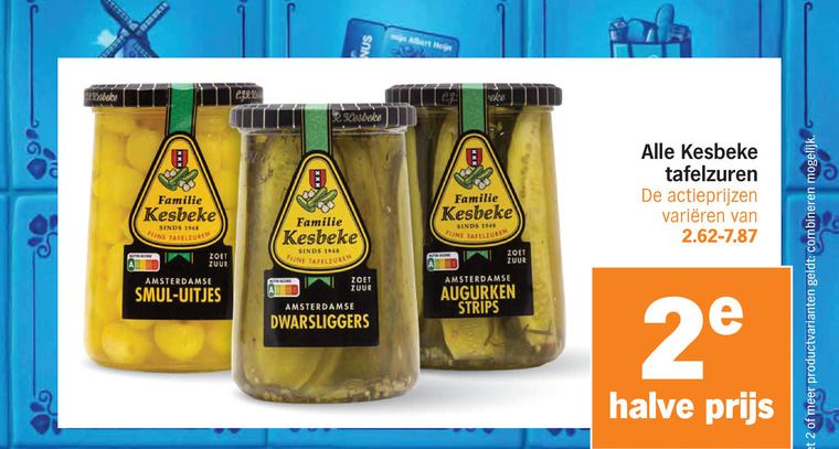 Kesbeke   augurken, tafelzuren folder aanbieding bij  Albert&nbsp;Heijn - details