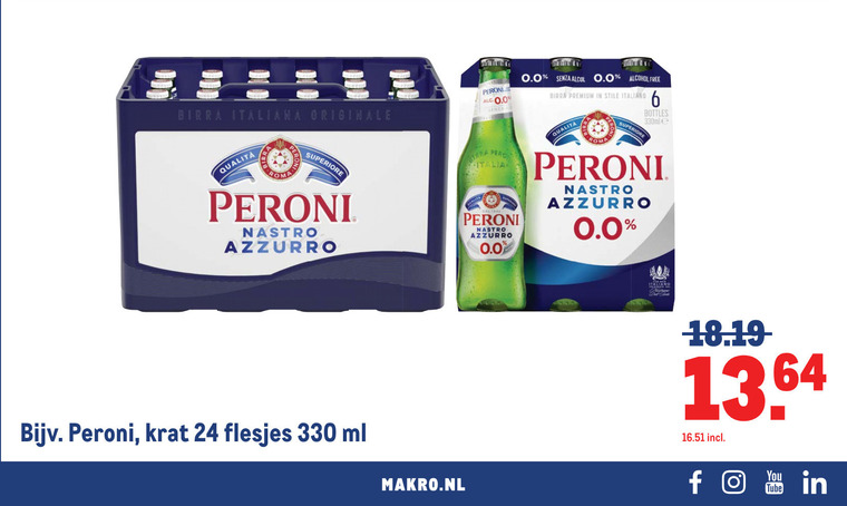 Peroni   speciaalbier folder aanbieding bij  Makro - details