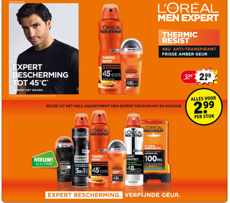 L Oreal Men Expert   deodorant folder aanbieding bij  Kruidvat - details
