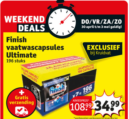 Finish   vaatwasmiddel folder aanbieding bij  Kruidvat - details