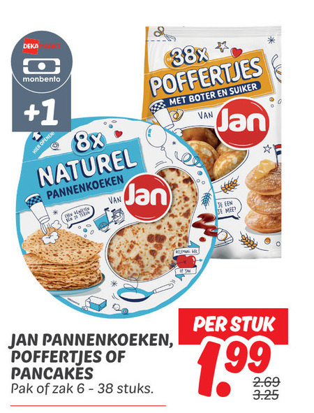 Jan   pannenkoek, poffertjes folder aanbieding bij  Dekamarkt - details