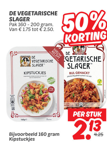 De vegetarische Slager   vegetarisch folder aanbieding bij  Dekamarkt - details
