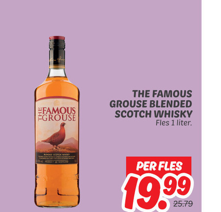 Famous Grouse   whisky folder aanbieding bij  Dekamarkt - details