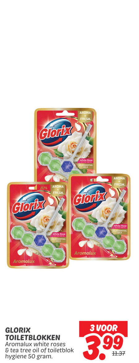Glorix   toiletblok folder aanbieding bij  Dekamarkt - details