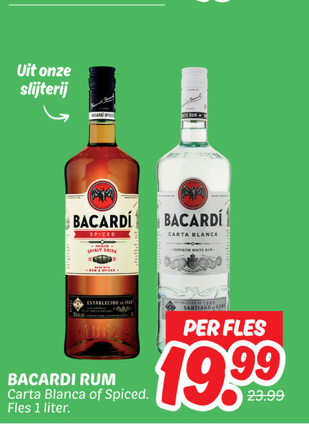 Bacardi   rum folder aanbieding bij  Dekamarkt - details