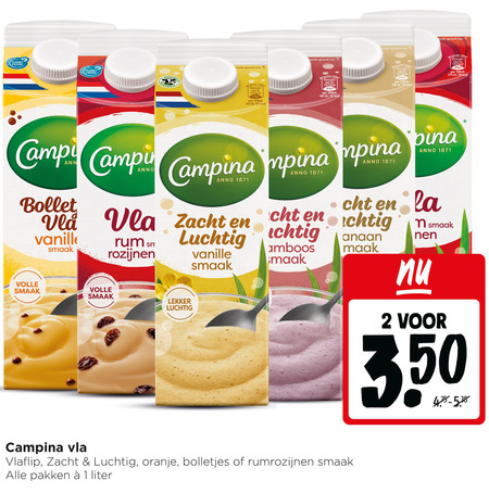 Campina   vla folder aanbieding bij  Jumbo - details