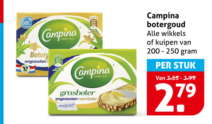Campina   roomboter folder aanbieding bij  Hoogvliet - details