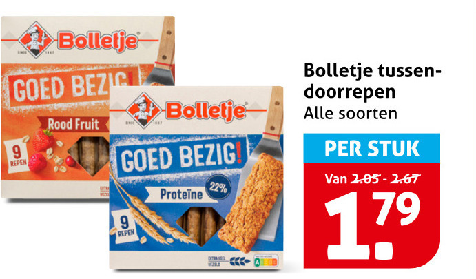 Bolletje   mueslireep folder aanbieding bij  Hoogvliet - details