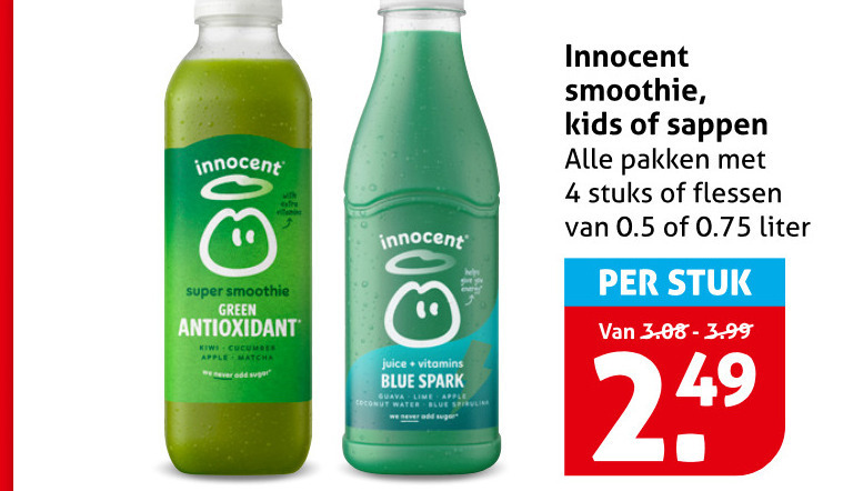 Innocent   fruitsmoothie folder aanbieding bij  Hoogvliet - details