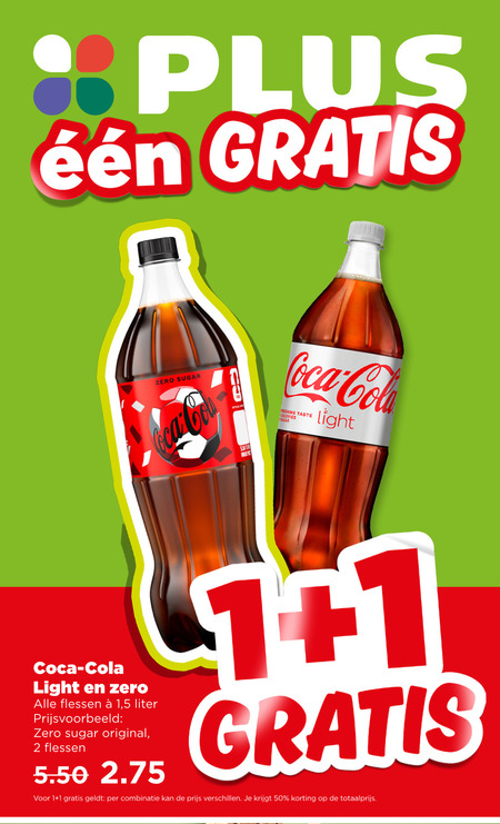 Coca-Cola   cola folder aanbieding bij  Plus - details