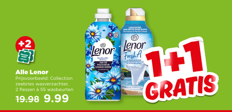 Lenor   wasverzachter folder aanbieding bij  Plus - details