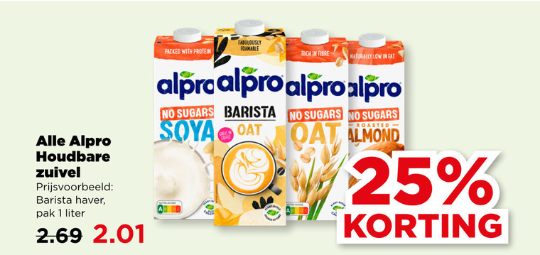 Alpro   soja melk folder aanbieding bij  Plus - details