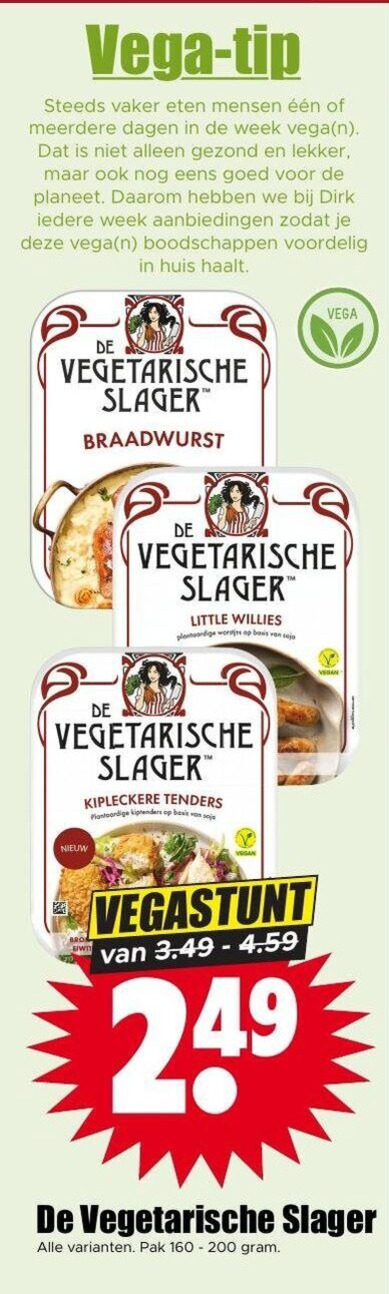 De vegetarische Slager   vegetarisch folder aanbieding bij  Dirk - details