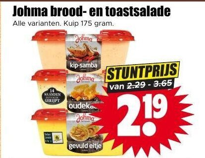 Johma   salade folder aanbieding bij  Dirk - details