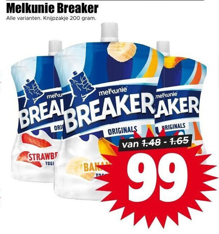 Melkunie   zuivelsnack folder aanbieding bij  Dirk - details