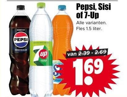 Pepsi   frisdrank, cola folder aanbieding bij  Dirk - details