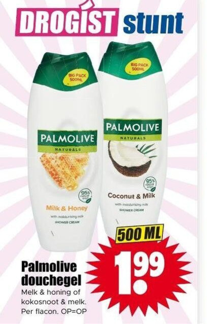 Palmolive   douchegel folder aanbieding bij  Dirk - details