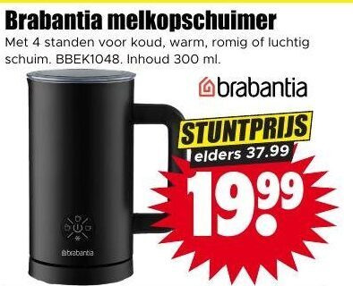 Brabantia   melkopschuimer folder aanbieding bij  Dirk - details