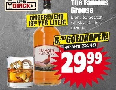 Famous Grouse   whisky folder aanbieding bij  Dirk - details