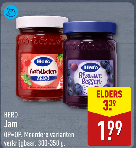 Hero   jam folder aanbieding bij  Aldi - details