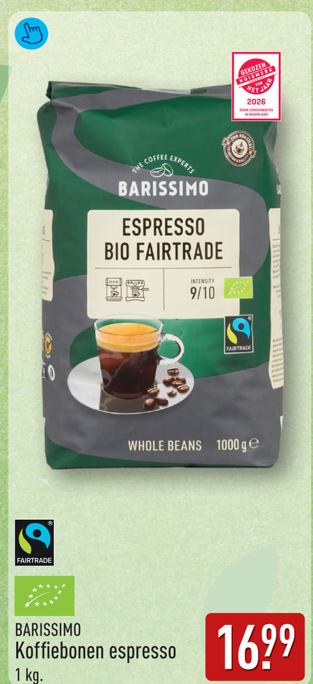 Barissimo   koffiebonen folder aanbieding bij  Aldi - details