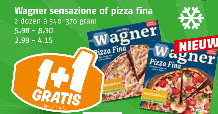 Wagner   diepvriespizza folder aanbieding bij  Poiesz - details